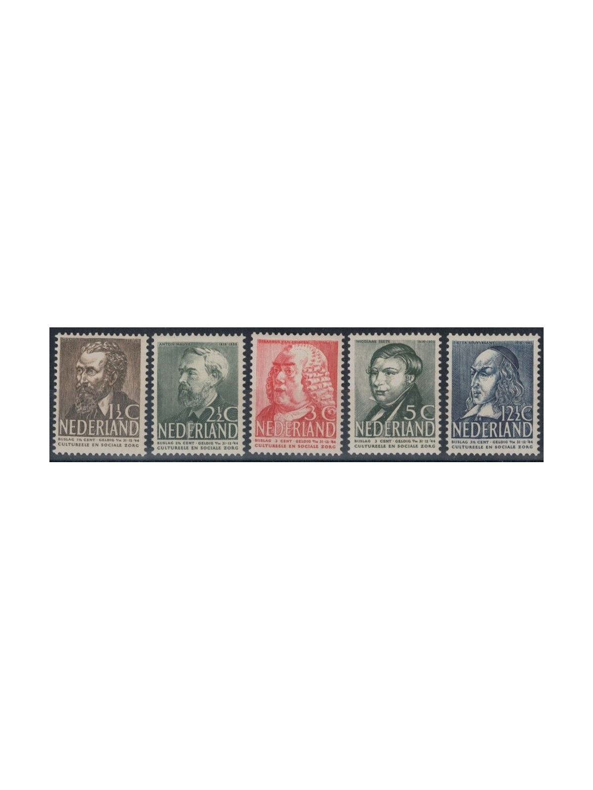 OLANDA 1939 Beneficenza, serie estiva, uomini illustri 5v MNH**