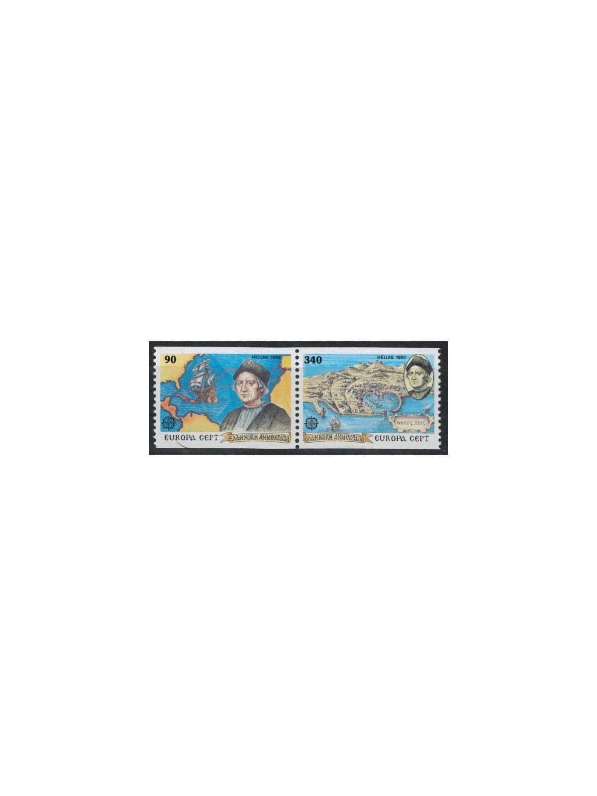 GRECIA 1992 Europa (da LB) 2v MNH**