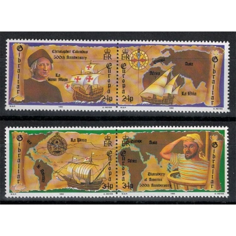 GIBRALTAR 1992 Europe 4v MNH**