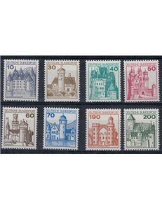 GERMANIA BRD 1977 Serie ordinaria, castelli e fortezze 8v MNH**