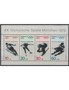 GERMANIA BRD 1971 Giochi olimpici a Sapporo 1 BF MNH**