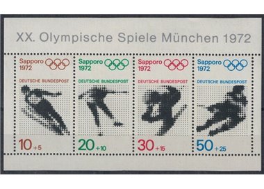 GERMANIA BRD 1971 Giochi olimpici a Sapporo 1 BF MNH**