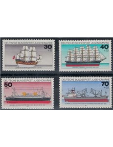 GERMANY BRD 1977 Pro youth, German ships 4v MNH**