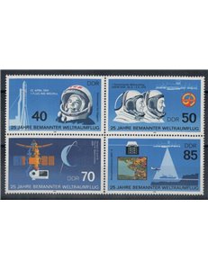 GERMANY DDR 1986 First man in space 4v MNH**