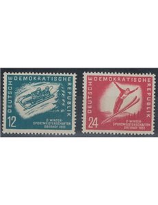 GERMANY DDR 1951 Winter Sports 2v MNH**