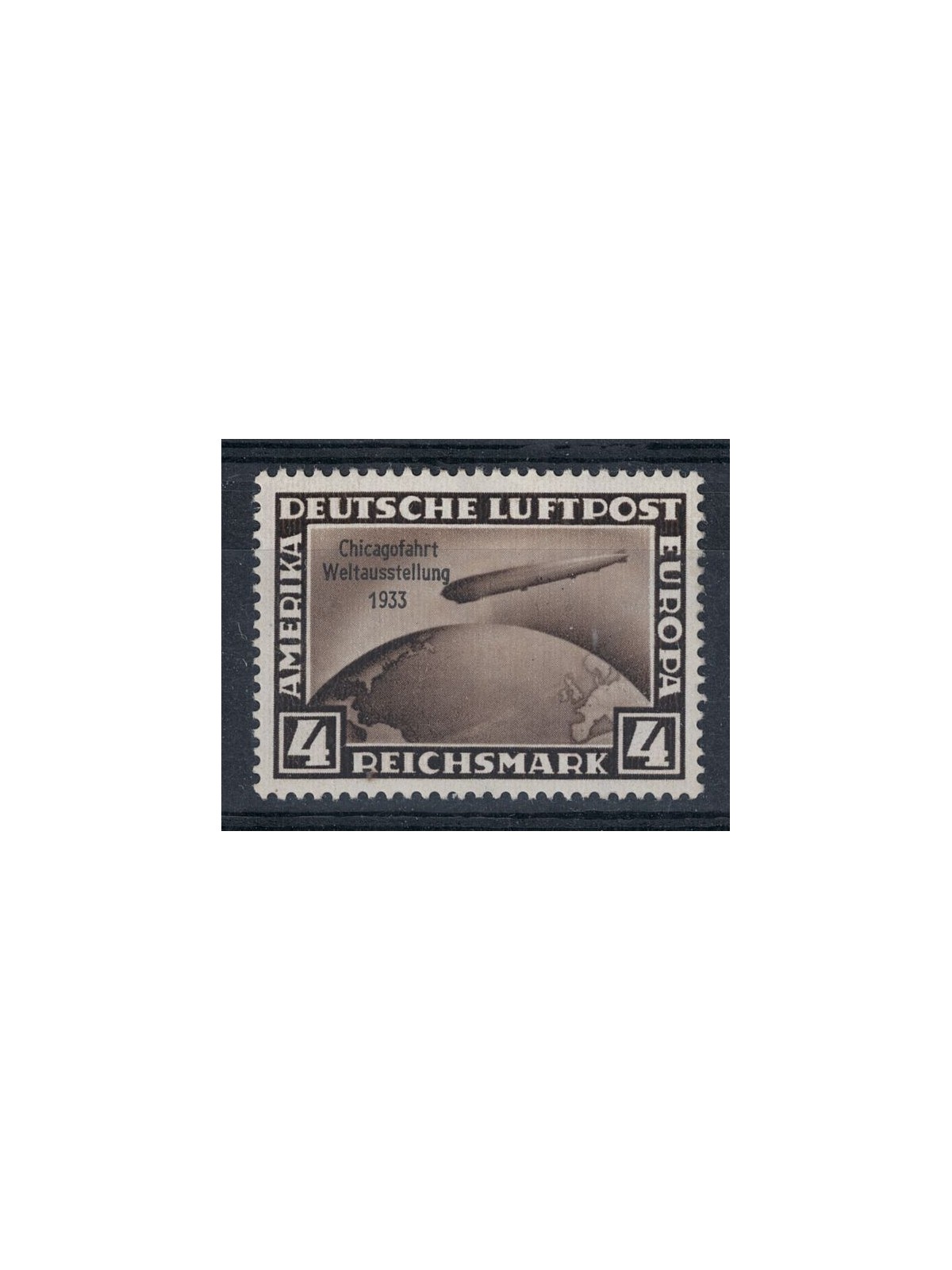 GERMANIA REICH 1933 Viaggio dello Zeppelin a Chicago 1v MH*