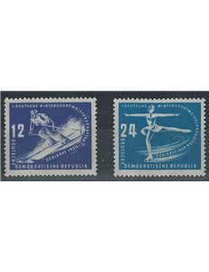GERMANIA DDR 1950 Sport invernali 2v MNH**