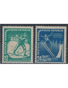 GERMANIA DDR 1952 Sport invernali 2v MNH**