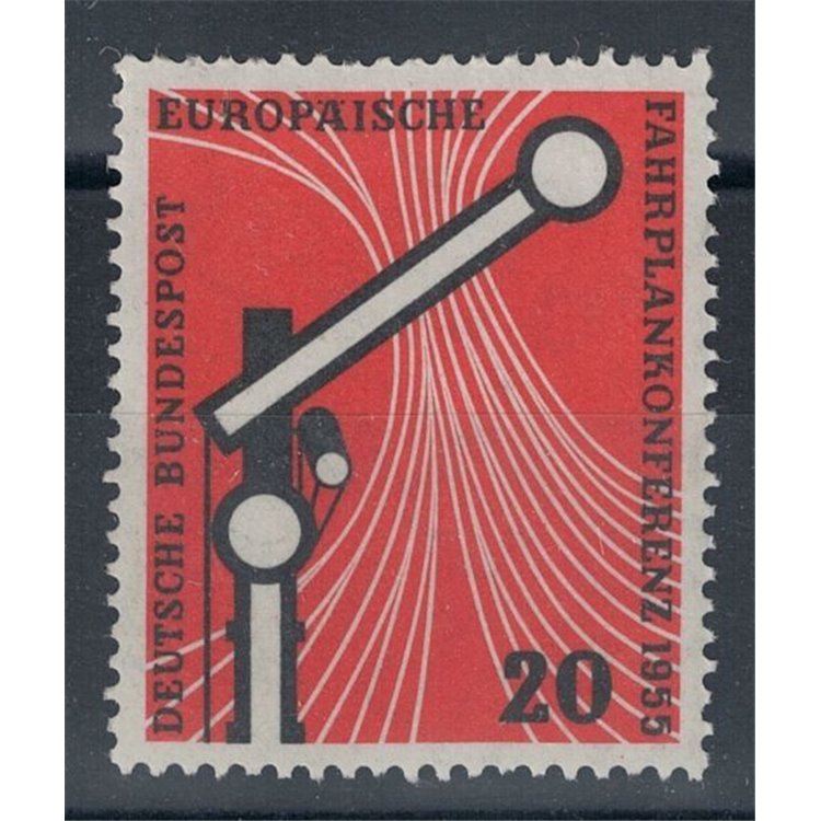 GERMANIA BRD 1955 Conferenza orari ferroviari 1v MNH**