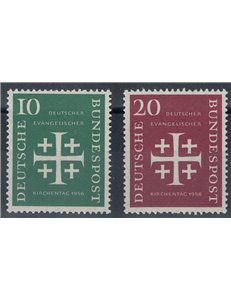 GERMANIA BRD 1956 Chiesa evangelica 2v MNH**