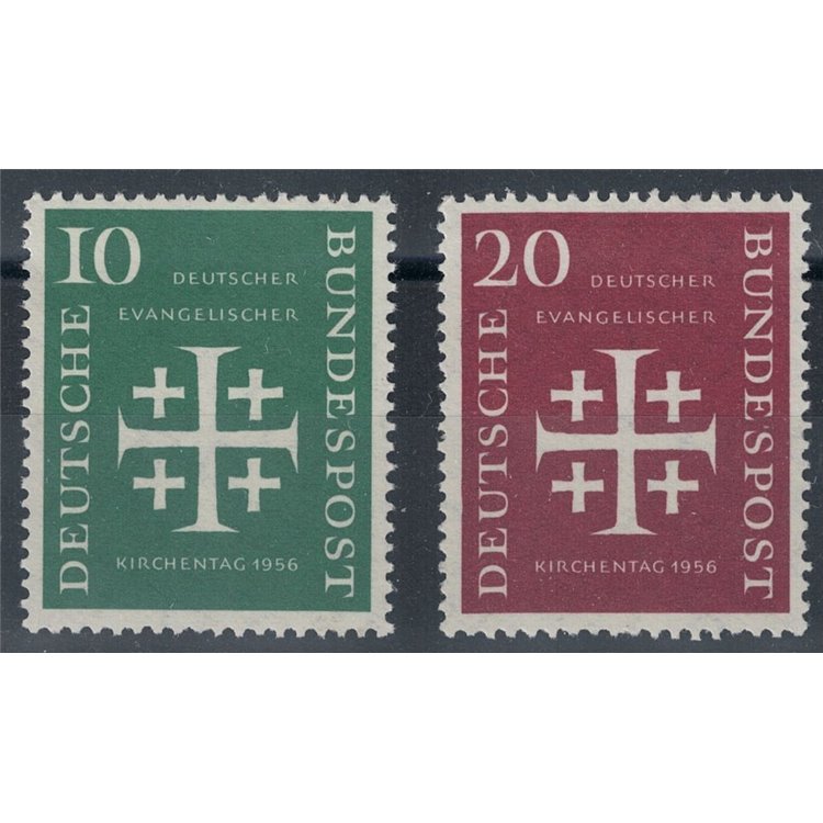 GERMANY BRD 1956 Evangelical Church 2v MNH**