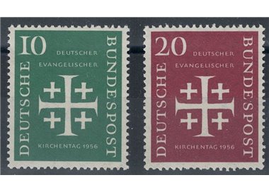 GERMANY BRD 1956 Evangelical Church 2v MNH**