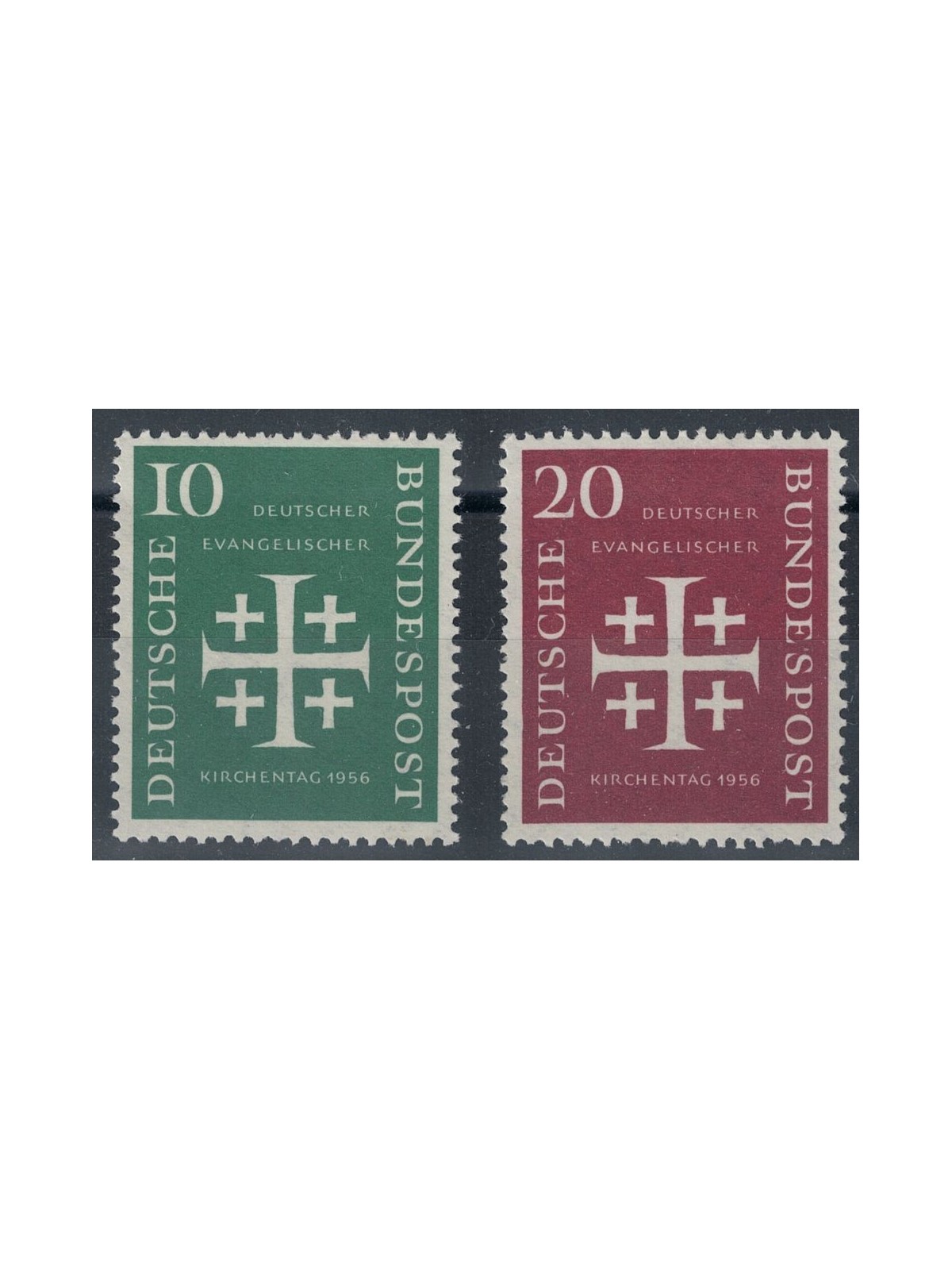 GERMANIA BRD 1956 Chiesa evangelica 2v MNH**