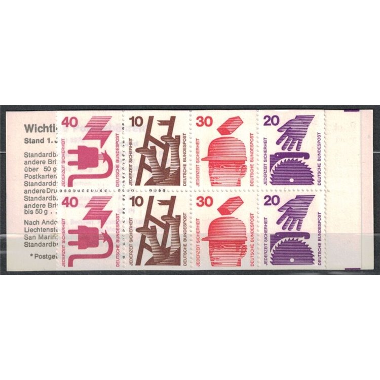 GERMANIA BRD 1972-73 Prevenzione degli infortuni 1 LB MNH**