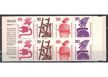 GERMANY BRD 1972-73 Accident prevention 1 booklet MNH**