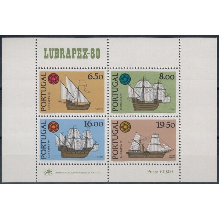 PORTUGAL 1980 Lubrapex 1 s/s MNH**