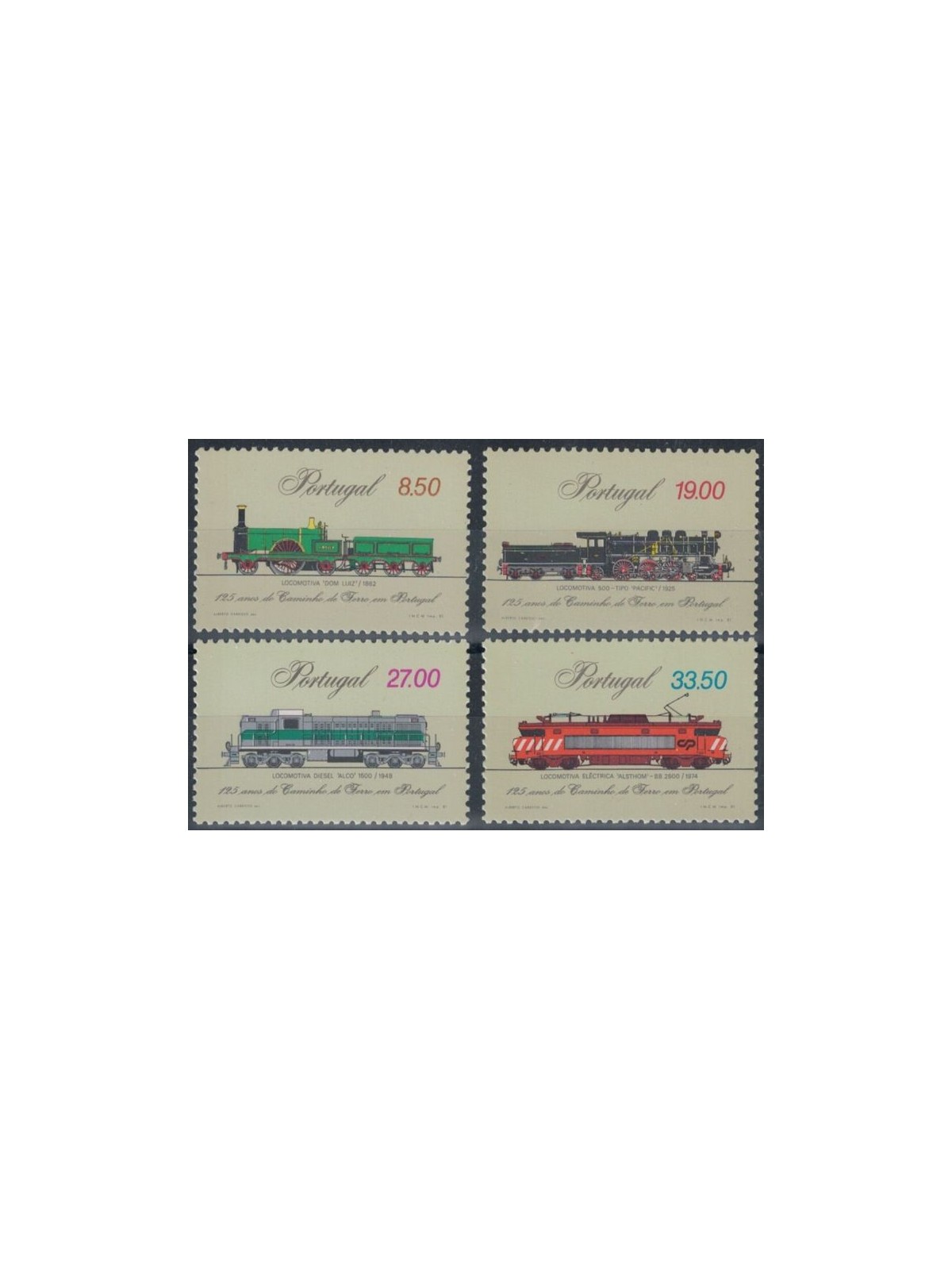 PORTUGAL 1981 Railway Anniversary 4v MNH**