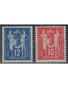 GERMANIA DDR 1949 Sindacati dei lavoratori postali 2v MNH**
