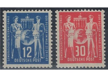 GERMANY DDR 1949 Postal Workers' Unions 2v MNH**