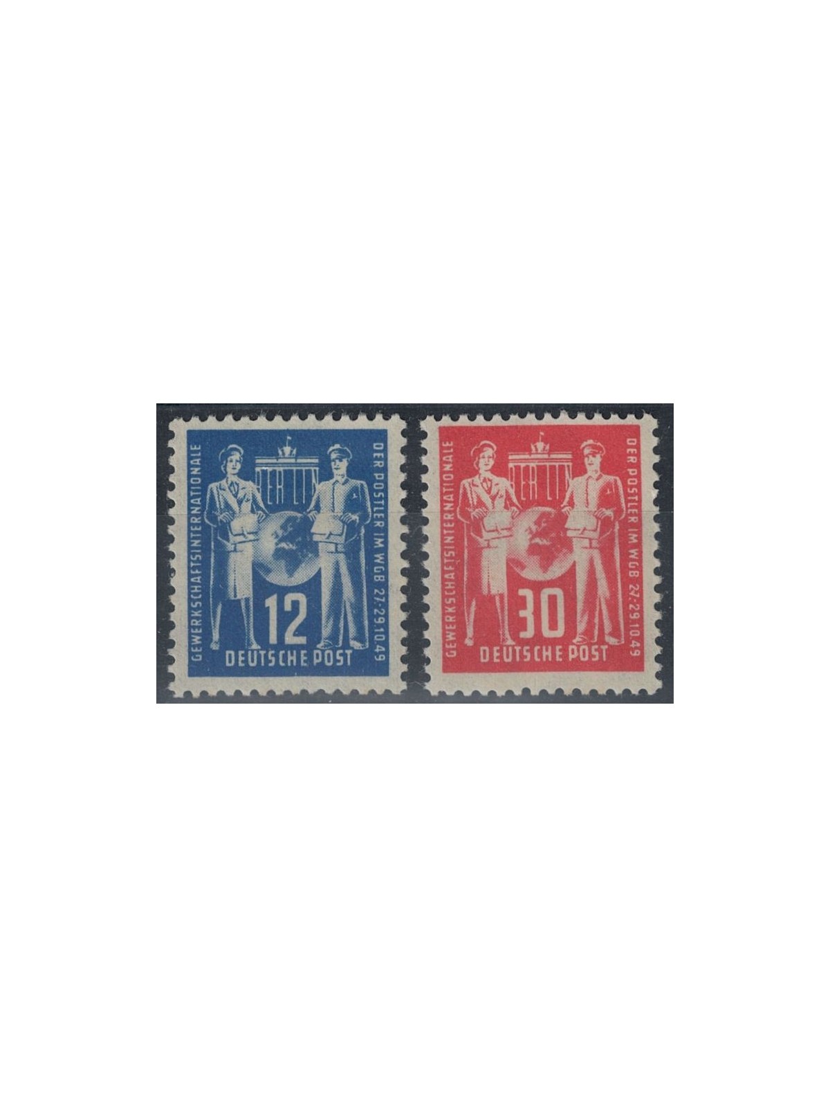 GERMANY DDR 1949 Postal Workers' Unions 2v MNH**