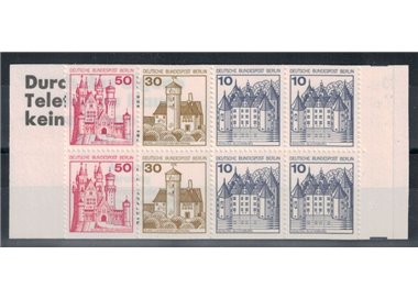 BERLIN 1977 Castles and Fortresses 1 booklet MNH**