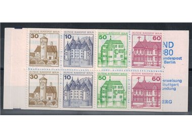 BERLIN 1979-80 Castles and fortresses yv 575b 1 booklet MNH**