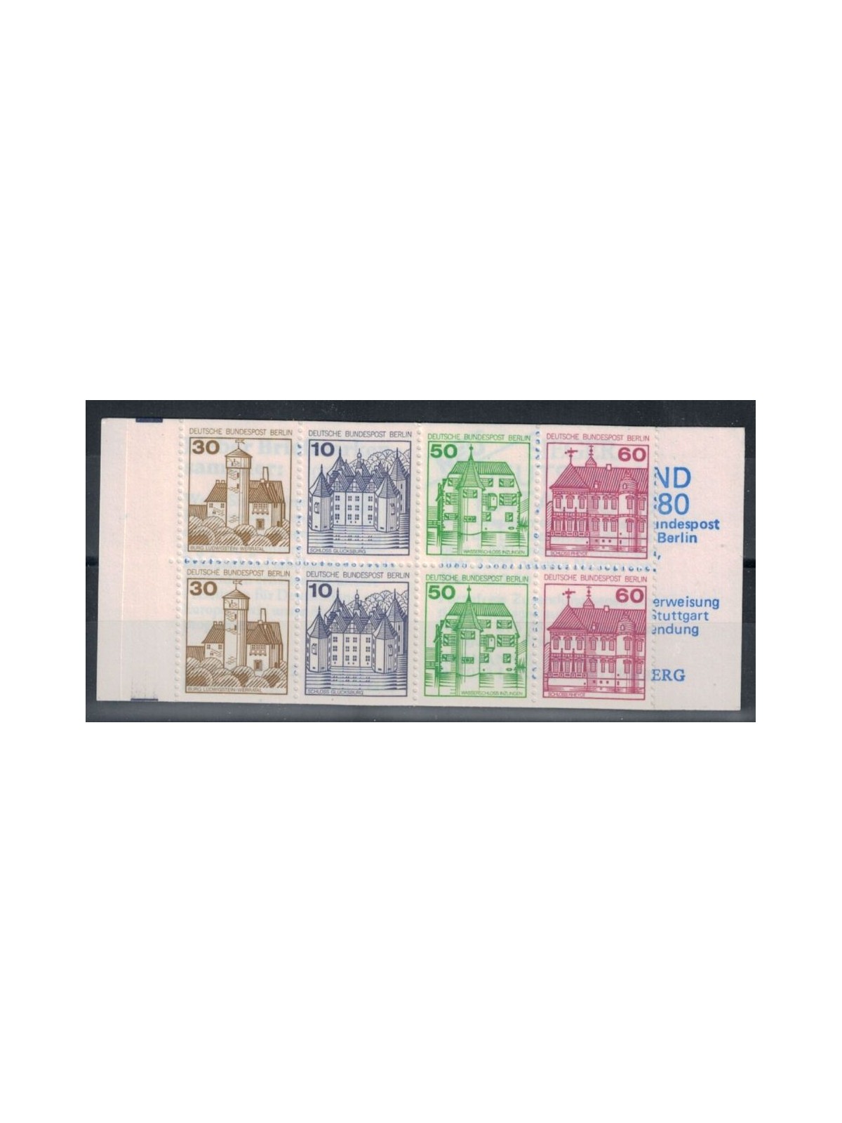 BERLINO 1979-80 Castelli e fortezze yv 575b 1 LB MNH**