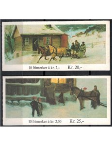 NORWAY 1983 Christmas 20v in 2 booklets MNH**