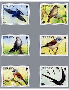 JERSEY 2011 Uccelli migratori - Birdlife 6v