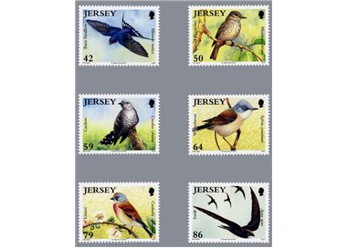JERSEY 2011 Uccelli migratori - Birdlife 6v