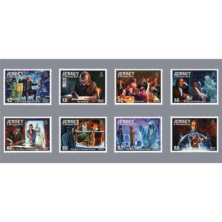 JERSEY 2012 Charles Dickens - A Christmas Carol - set mint 8v