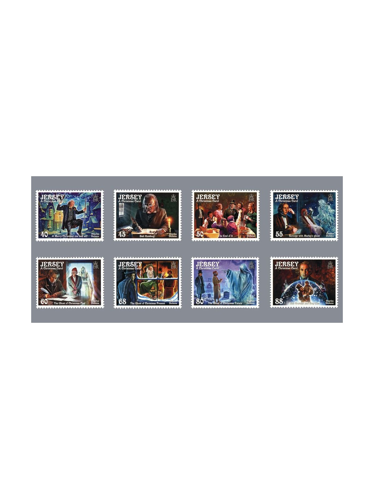 JERSEY 2012 Charles Dickens - A Christmas Carol - set mint 8v