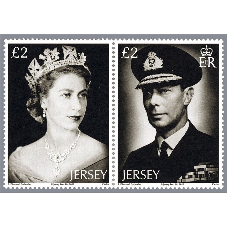 JERSEY 2012 Queen's Jubilee - Elizabeth II diamond jubilee 2v