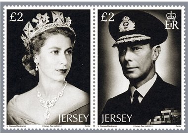 JERSEY 2012 Queen's Jubilee - Elizabeth II diamond jubilee 2v