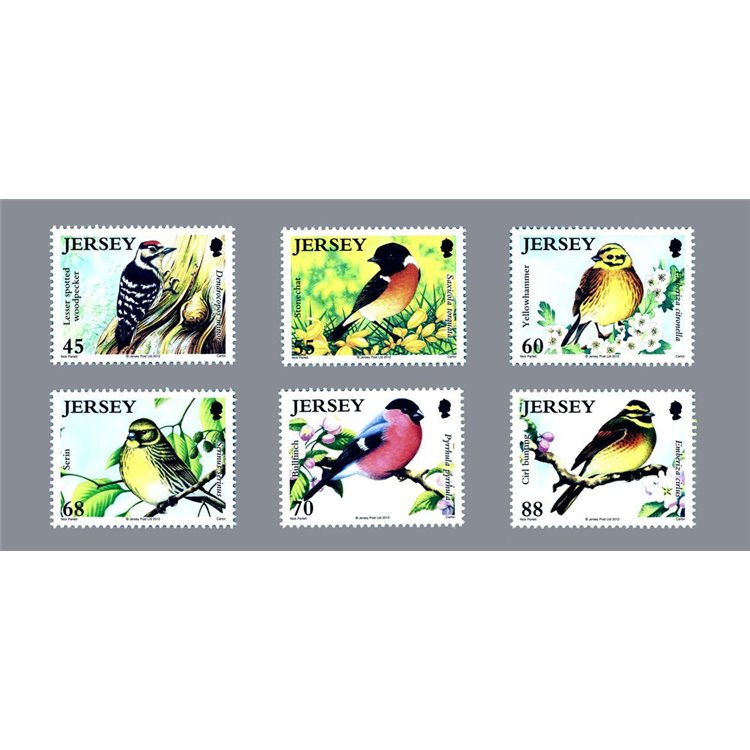 JERSEY 2012 Birds - Birdlife VI, Threatened Birds 6v