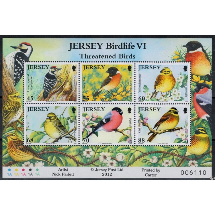 JERSEY 2012 Rare birds (6th series) s/s MNH** - s/s107