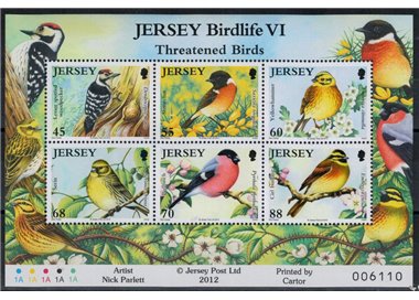 JERSEY 2012 Rare birds (6th series) s/s MNH** - s/s107