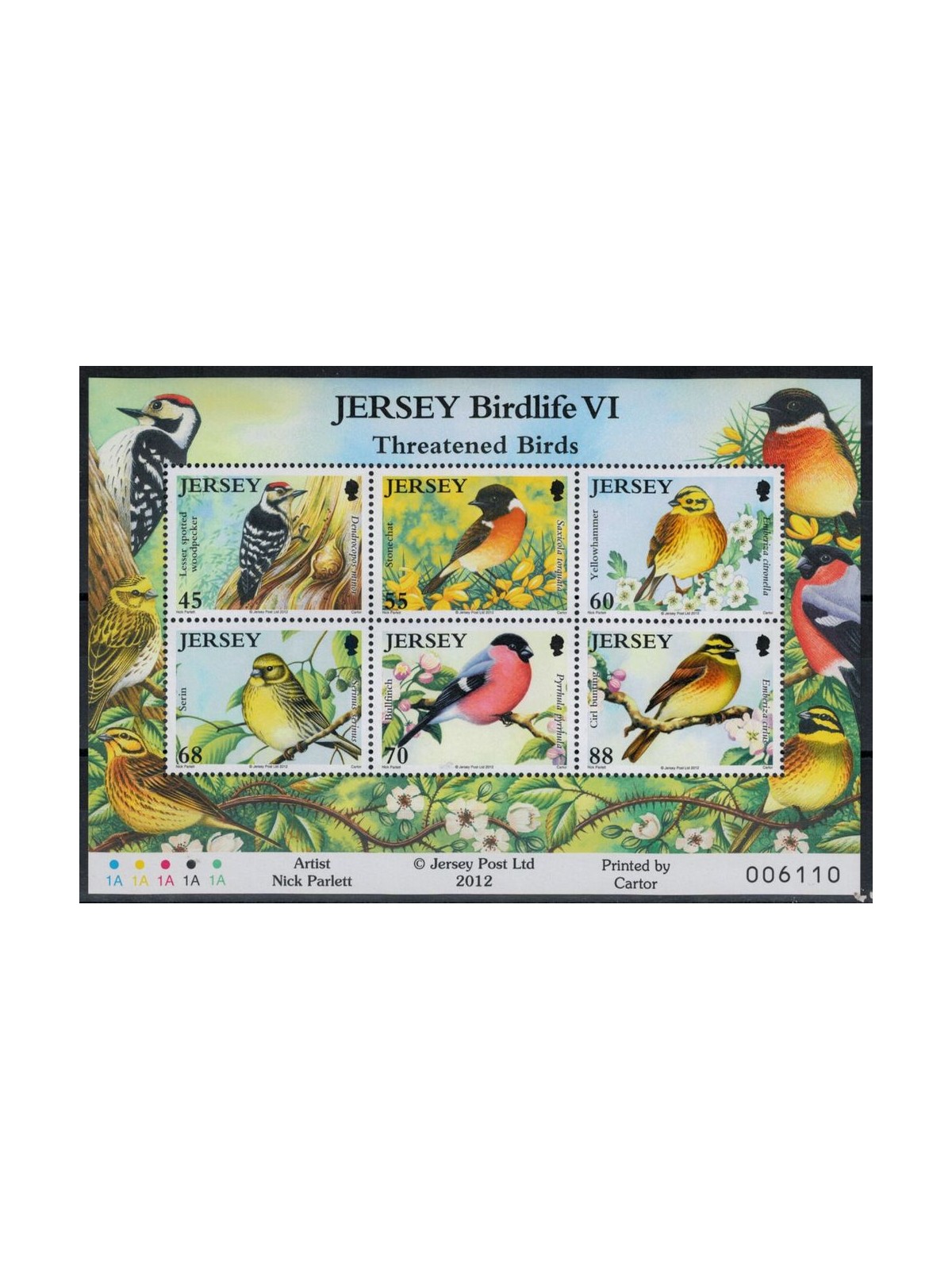 JERSEY 2012 Rare birds (6th series) s/s MNH** - s/s107