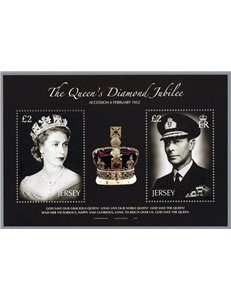 JERSEY 2012 Giubileo Elisabetta II BF MNH**