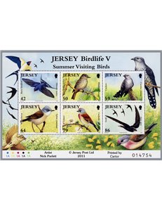 JERSEY 2011 Uccelli migratori (5ª serie) BF MNH** - BF99
