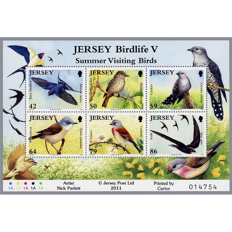 JERSEY 2011 Uccelli migratori (5ª serie) BF MNH** - BF99