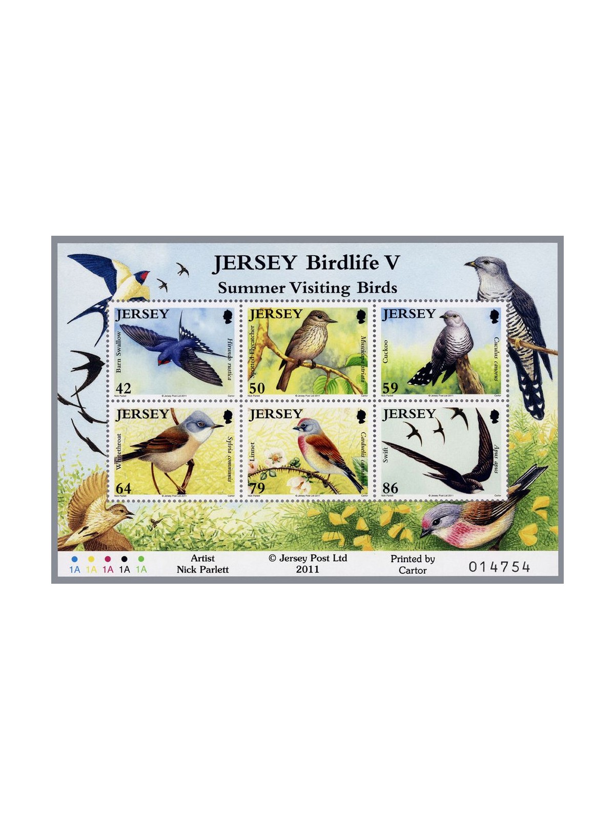 JERSEY 2011 Migratory Birds (5th series) s/s MNH** - s/s99
