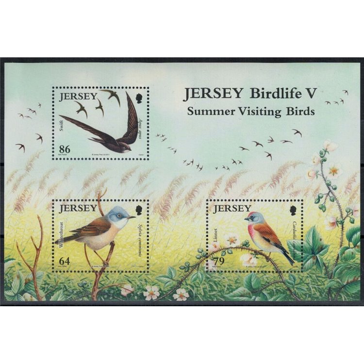 JERSEY 2011 Migratory Birds (5th series) s/s MNH** - s/s100