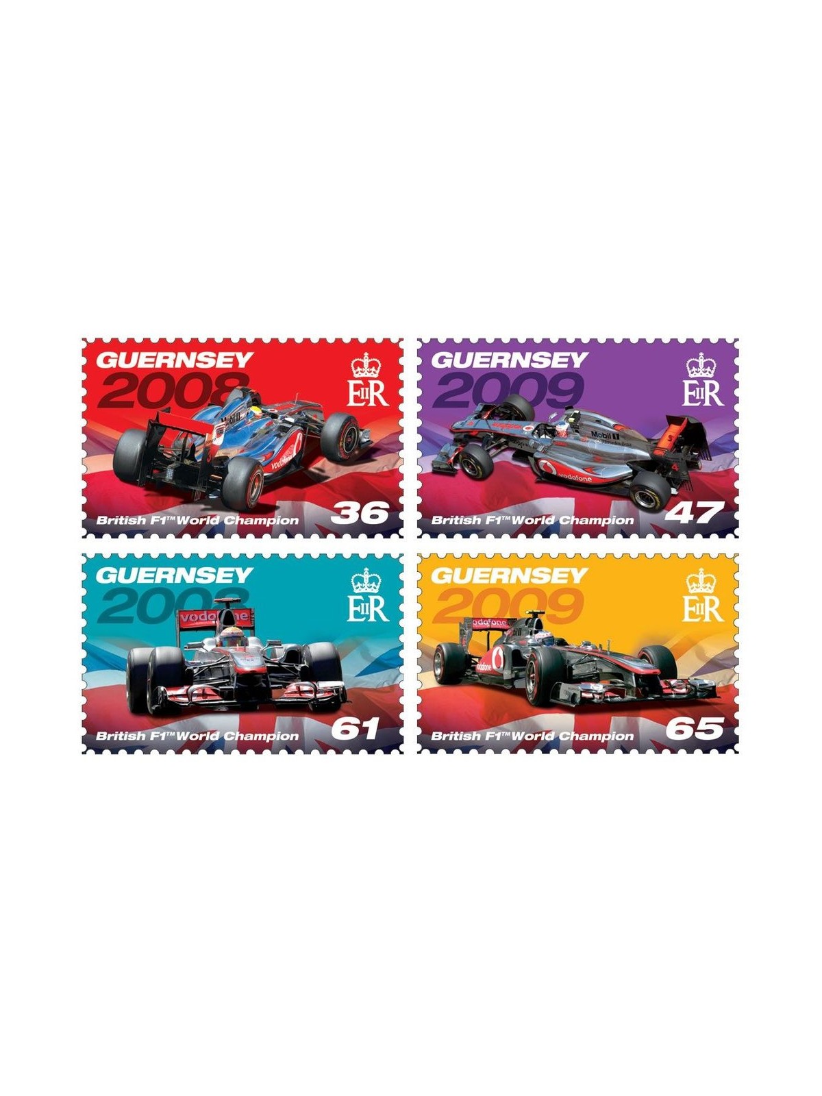 GUERNSEY 2011 Campioni di F1 4v MNH**