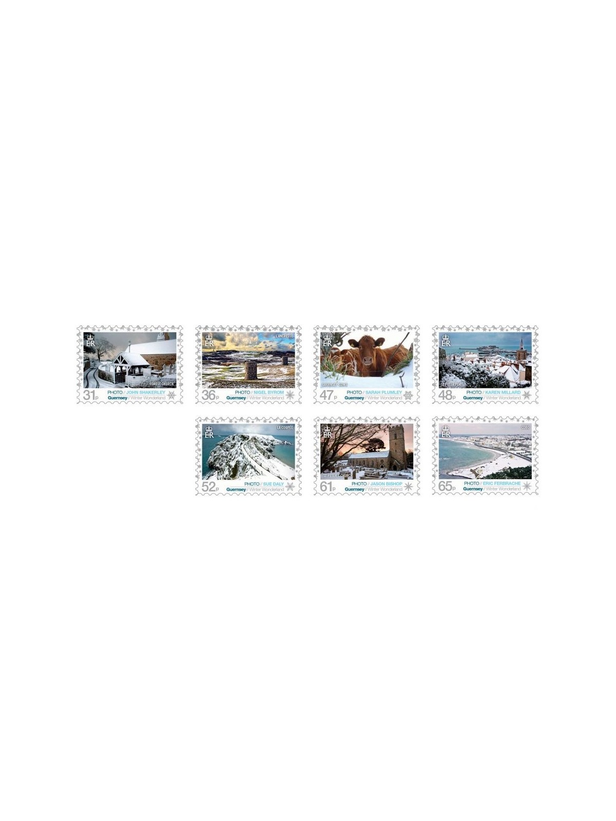 GUERNSEY 2011 Paesaggio invernale 7v MNH**