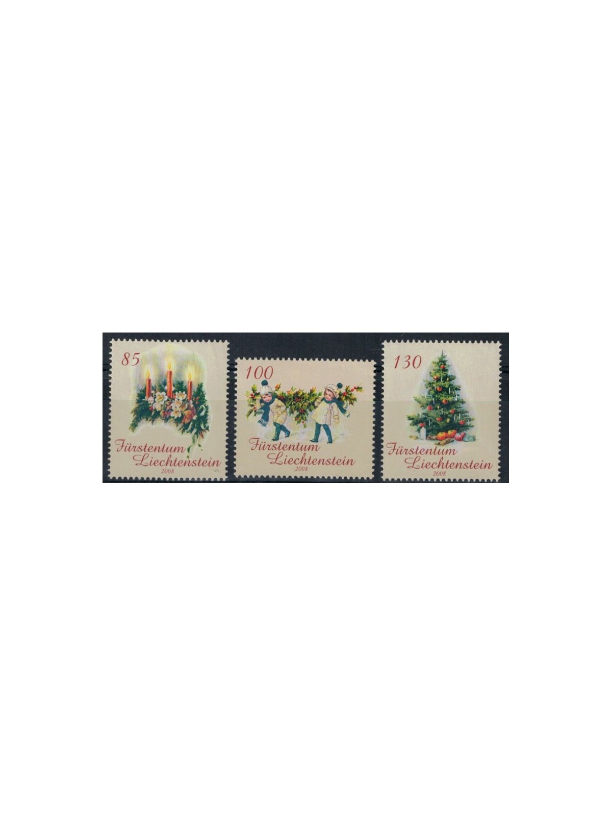 LIECHTENSTEIN 2008 Natale 3v MNH**