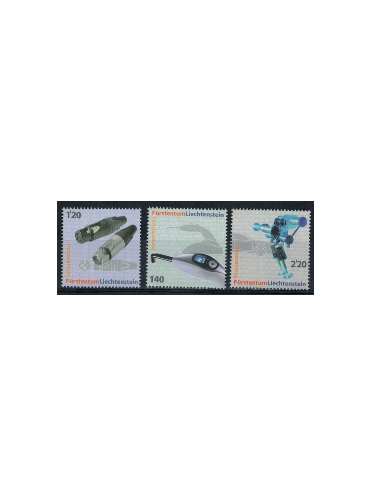 LIECHTENSTEIN 2008 Tecniche innovative 3v MNH**