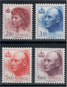 NORVEGIA 1992 Regina Sonja e Re Harald V 4v MNH**
