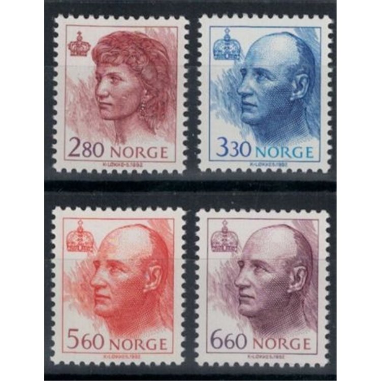 NORVEGIA 1992 Regina Sonja e Re Harald V 4v MNH**