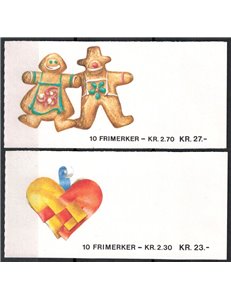 NORVEGIA 1987 Natale 20v in 2 libretti MNH**